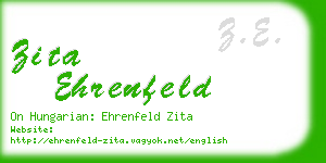 zita ehrenfeld business card
